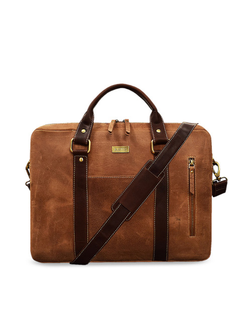 

ABYS Unisex Tan Solid Laptop Bag