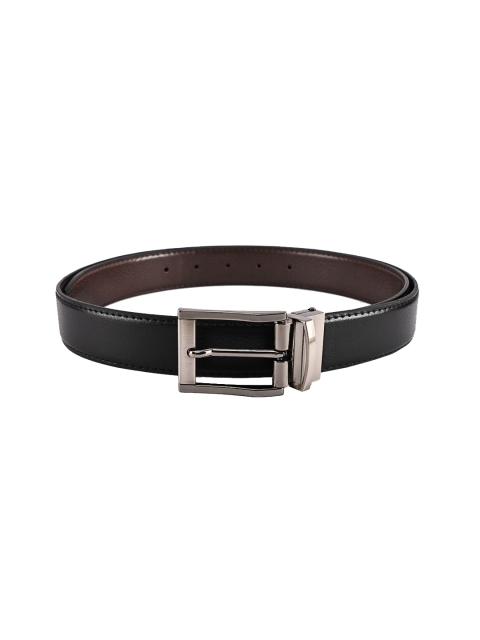 

BuckleUp Men Black & Brown Solid Belt