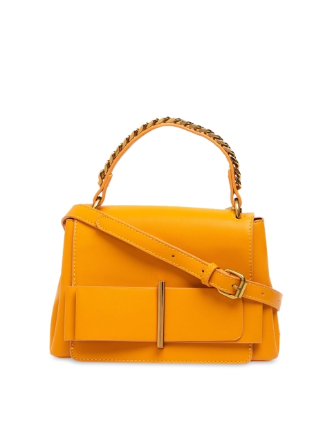 

Globus Mustard Yellow Solid Satchel Bag