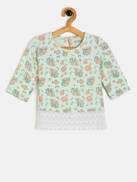 

Aomi Girls Green Printed Top
