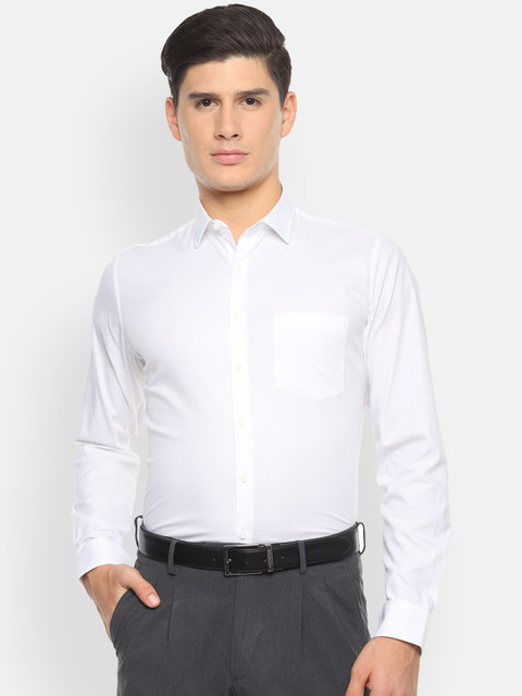 

Van Heusen Men White Slim Fit Solid Formal Shirt