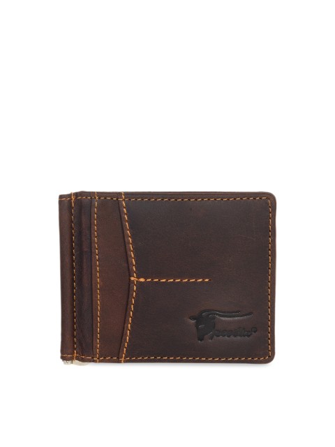 

Peseta Men Brown Solid Money Clip
