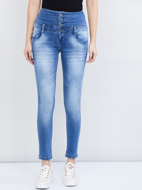 

max Women Blue Skinny Fit High-Rise Clean Look Stretchable Jeans