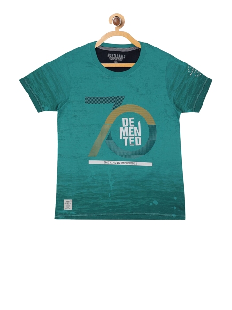 

Monte Carlo Boys Blue Printed Round Neck T-shirt