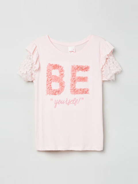 

max Girls Pink Printed Top