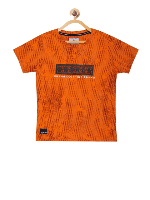 

Monte Carlo Boys Orange Printed Round Neck T-shirt
