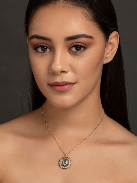 

DIVA WALK EXCLUSIVE Gold-Plated Handcrafted Cubic Zirconia Studded Necklace