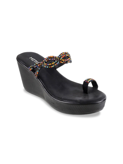 

Metro Women Black Embellished Sandals