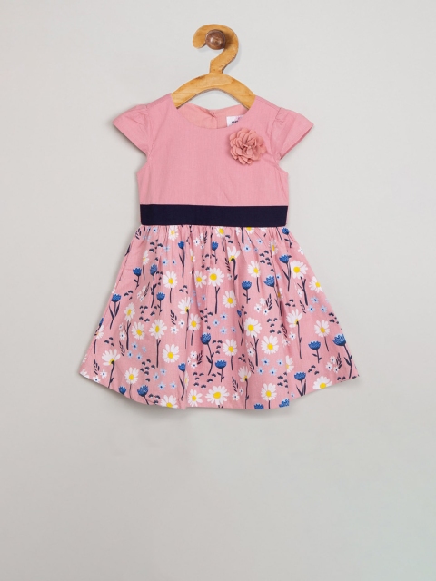 

max Girls Pink Printed A-Line Dress