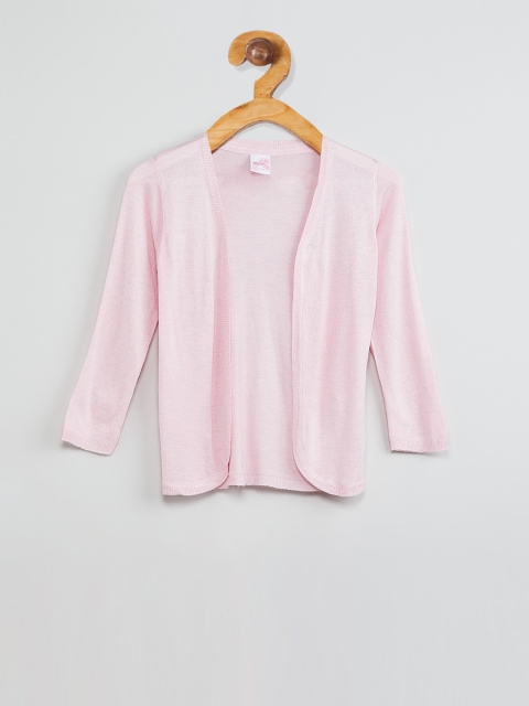 

max Girls Pink Solid Open Front Shrug