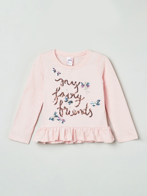 

max Girls Pink Sequin Embellished A-Line Top