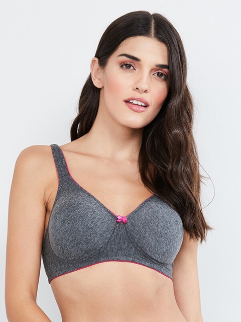 

max Charcoal Grey Solid Non-Wired Non Padded T-shirt Bra WIN19SCB07ANTHRA MARL