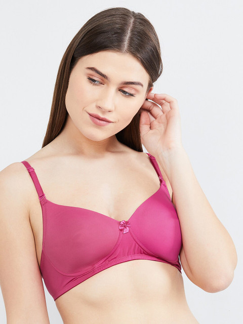 

max Pink Solid Underwired Lightly Padded T-shirt Bra PA19PDNW5FUCHSIA