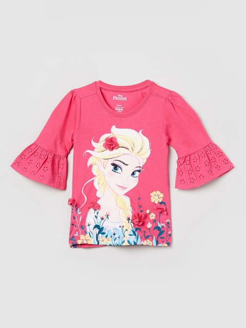 

max Girls Pink Printed Top