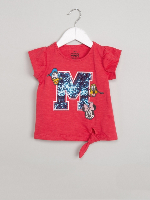 max Girls Red Embellished Top