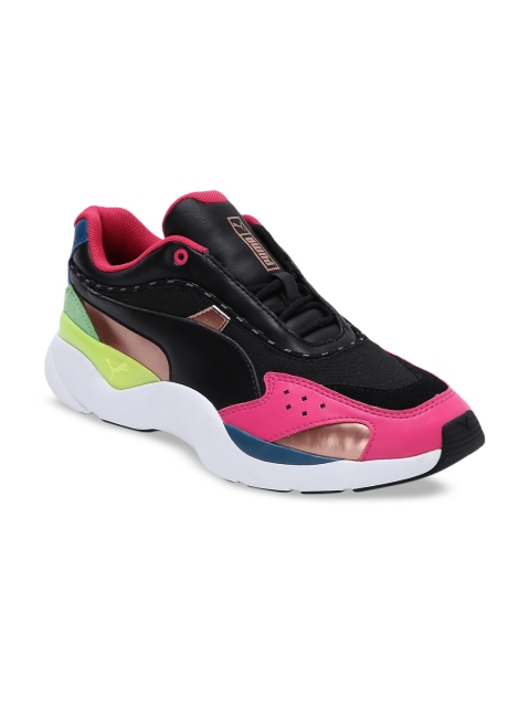 

Puma Women Black & Pink Lia FS Trainers