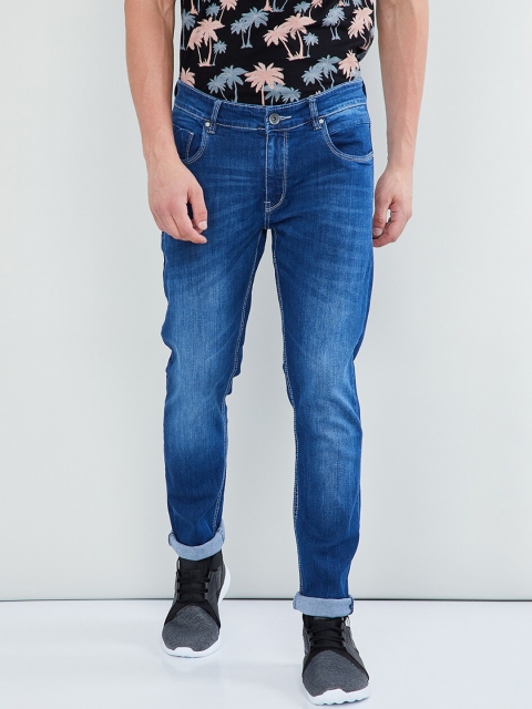 

max Men Blue Skinny Fit Mid-Rise Clean Look Stretchable Jeans