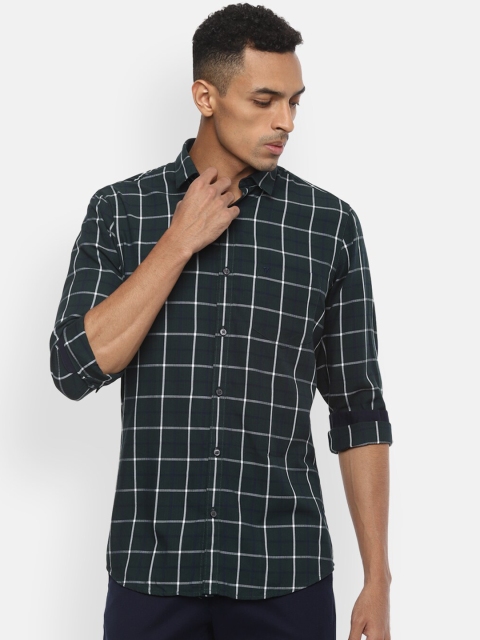 

Van Heusen Sport Men Green Slim Fit Checked Casual Shirt