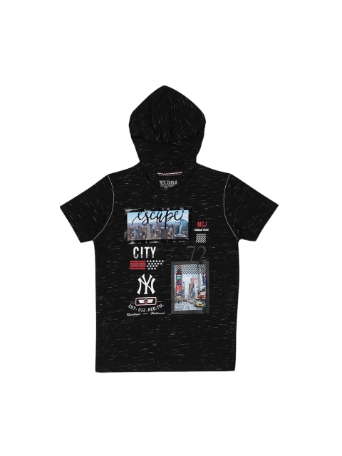 

Monte Carlo Boys Black & White Printed Hood T-shirt