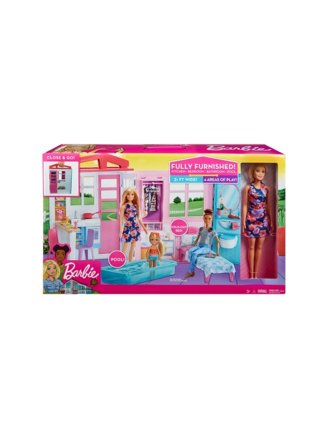 

Barbie Kids Pink & Blue Doll House Playset