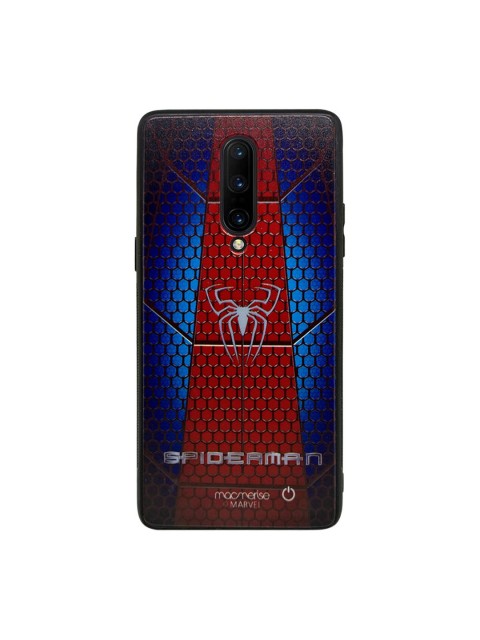 

macmerise Blue & Red Marvel Comics Spider Web Suit Lumous Sustainable OnePlus 8 Back Case