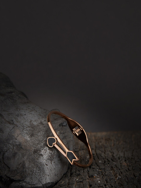 

ELLE Rose Gold-Plated Handcrafted Bangle-Style Bracelet