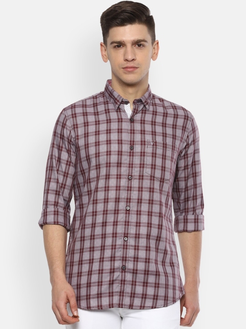 

Van Heusen Sport Men Brown & White Regular Fit Checked Casual Shirt