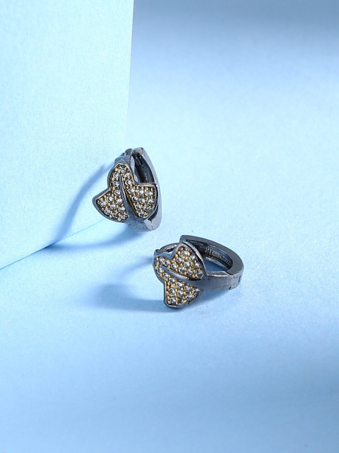

Tistabene White Contemporary Hoop Earrings
