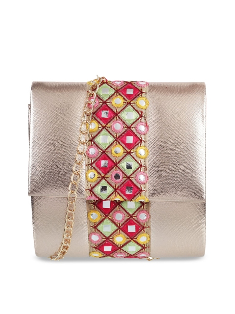 

Metro Gold-Toned Textured Sling Bag