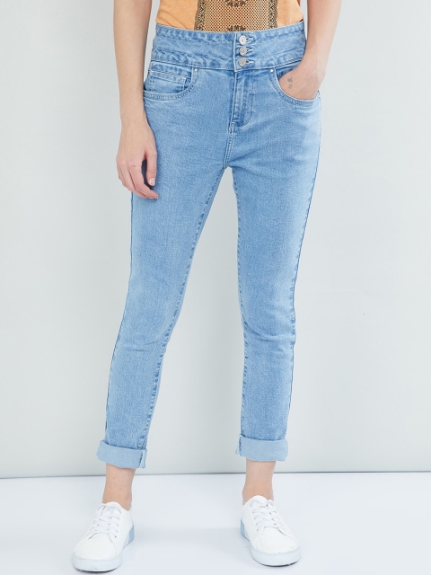 

max Women Blue Skinny Fit Mid-Rise Clean Look Stretchable Jeans