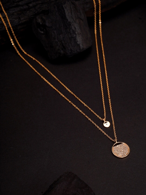 

elle Women Gold-Plated Metal Layered Necklace