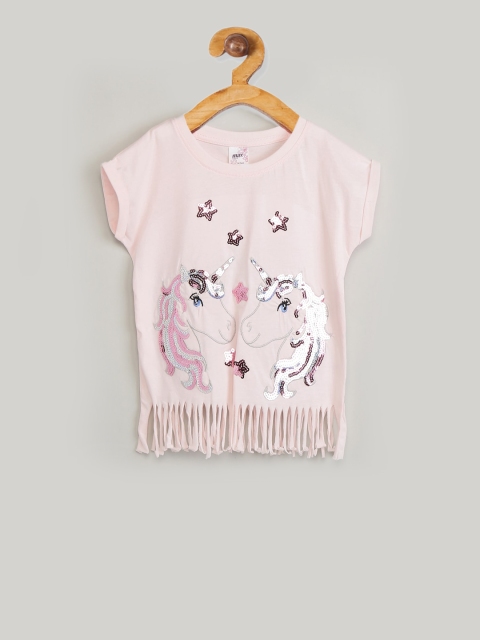 

max Girls Pink Embellished Top