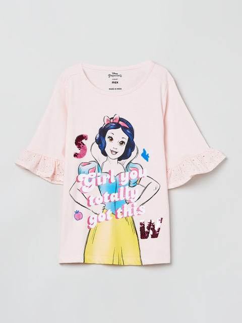 

max Girls Pink Printed Top