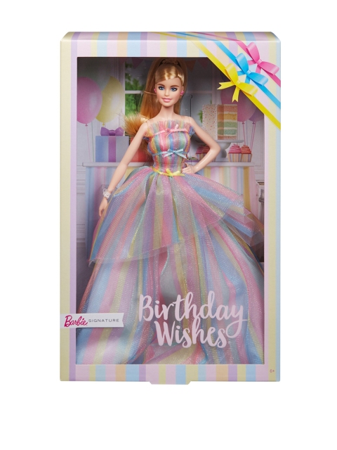 

Barbie Kids Blue & Beige Signature Birthday Wishes Blonde In Rainbow Dress Doll