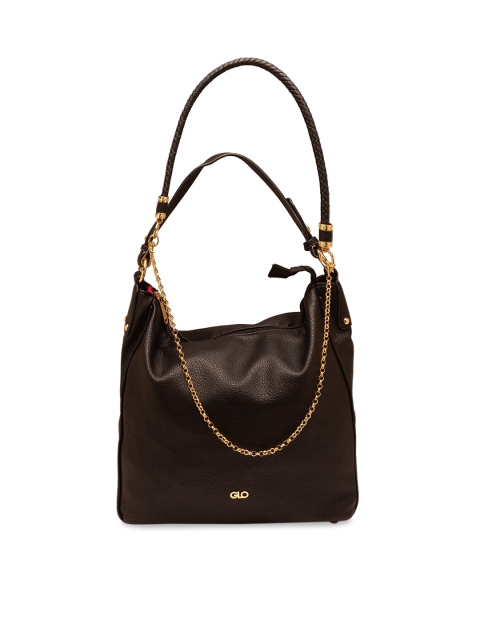 

Globus Black & Black Solid Handheld Bag