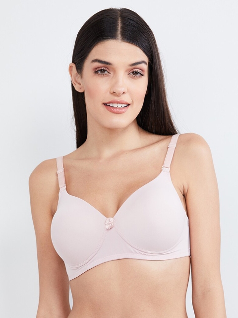 

max Pink Solid Non-Wired Lightly Padded T-shirt Bra WIN19PDNW07BLUSH