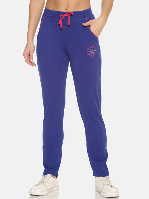 

FEMEA Women Blue Solid Track Pants