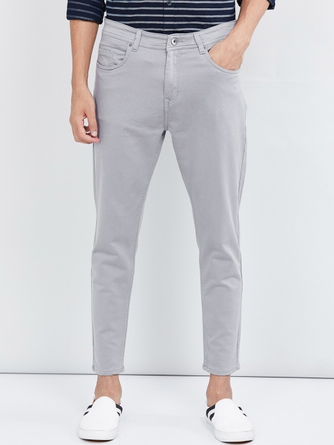 

max Men Grey Skinny Fit Mid-Rise Clean Look Stretchable Jeans