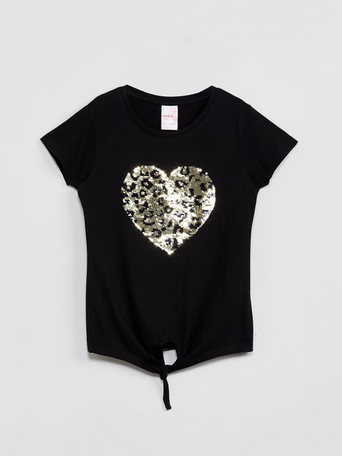 

max Girls Black Embellished Top