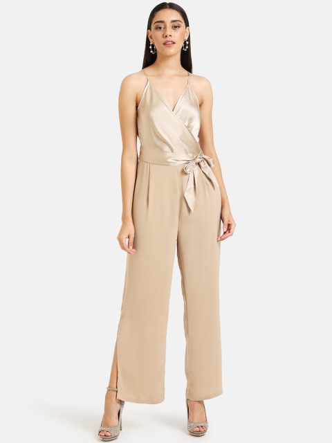

Kazo Women Beige Solid Basic Jumpsuit