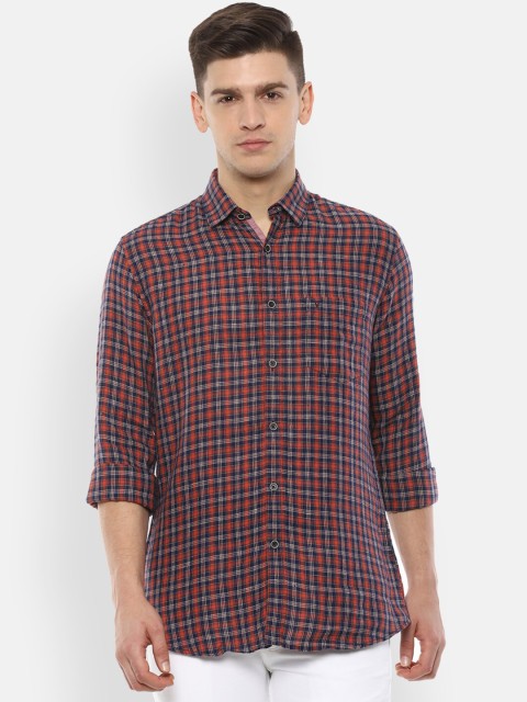 

Van Heusen Sport Men Maroon Regular Fit Checked Casual Shirt