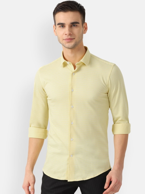 

Louis Philippe Sport Men Yellow Slim Fit Checked Casual Shirt