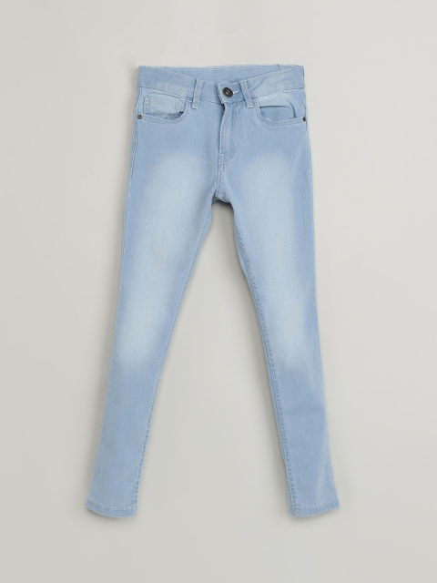 

max Girls Blue Slim Fit Mid-Rise Clean Look Stretchable Jeans