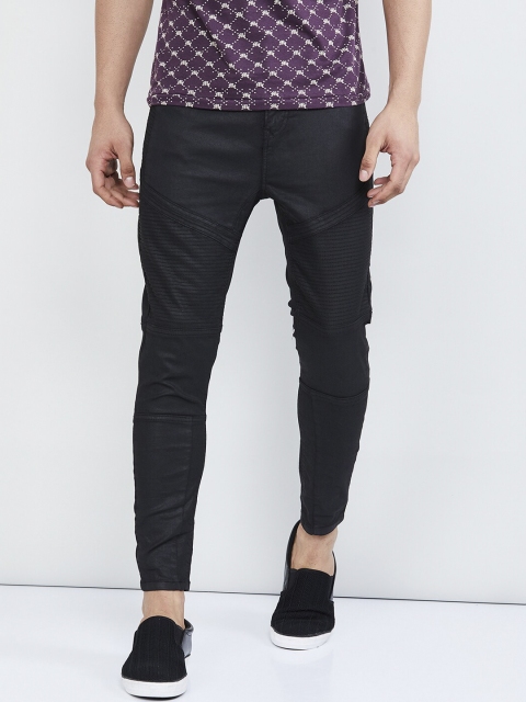 

max Men Black Skinny Fit Mid-Rise Clean Look Stretchable Jeans