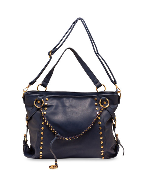 

Globus Navy Blue & Navy Blue Solid Hobo Bag