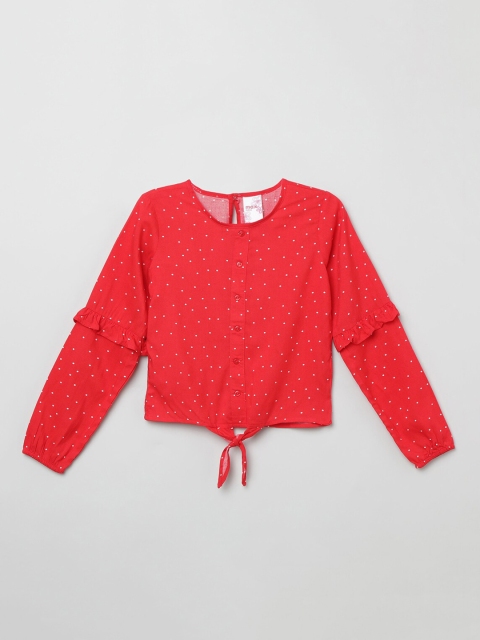 

max Girls Red Printed Top