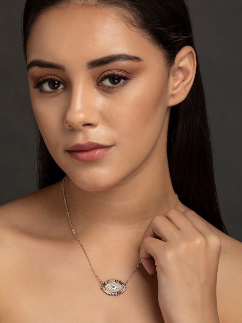 

elle Women Gold-Plated Metal Handcrafted Necklace