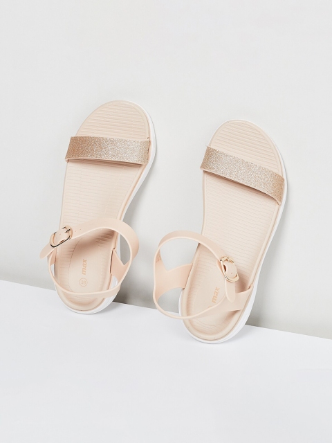 

max Women Gold-Toned Solid Heels