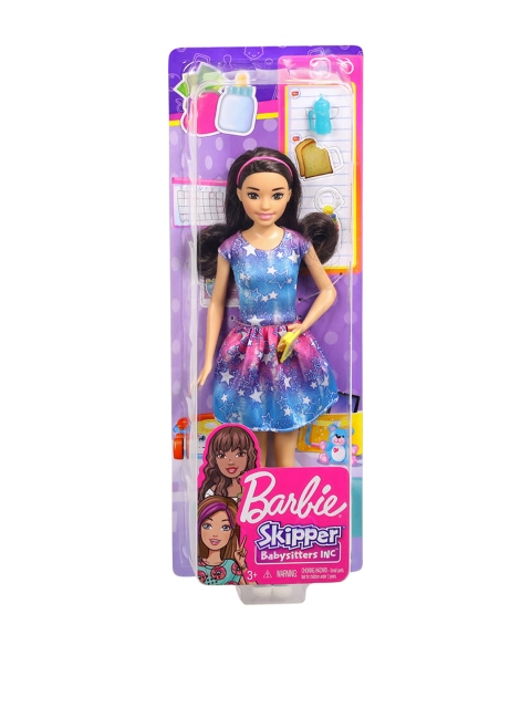 Barbie Kids Blue & Beige Skipper Babysitters Asian Doll & Accessories