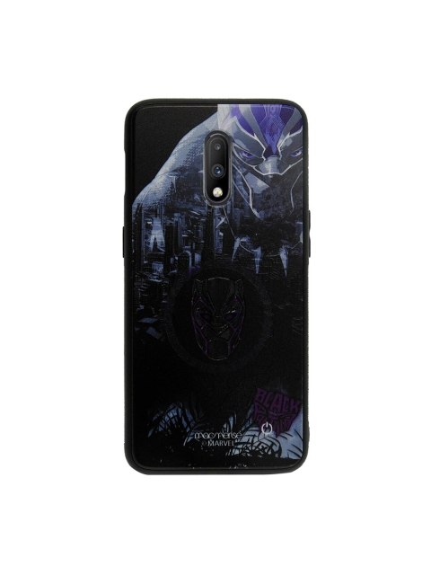 

macmerise Black & Purple Marvel Comics King Of Wakanda Lumous Sustainable OnePlus 7 Back Case